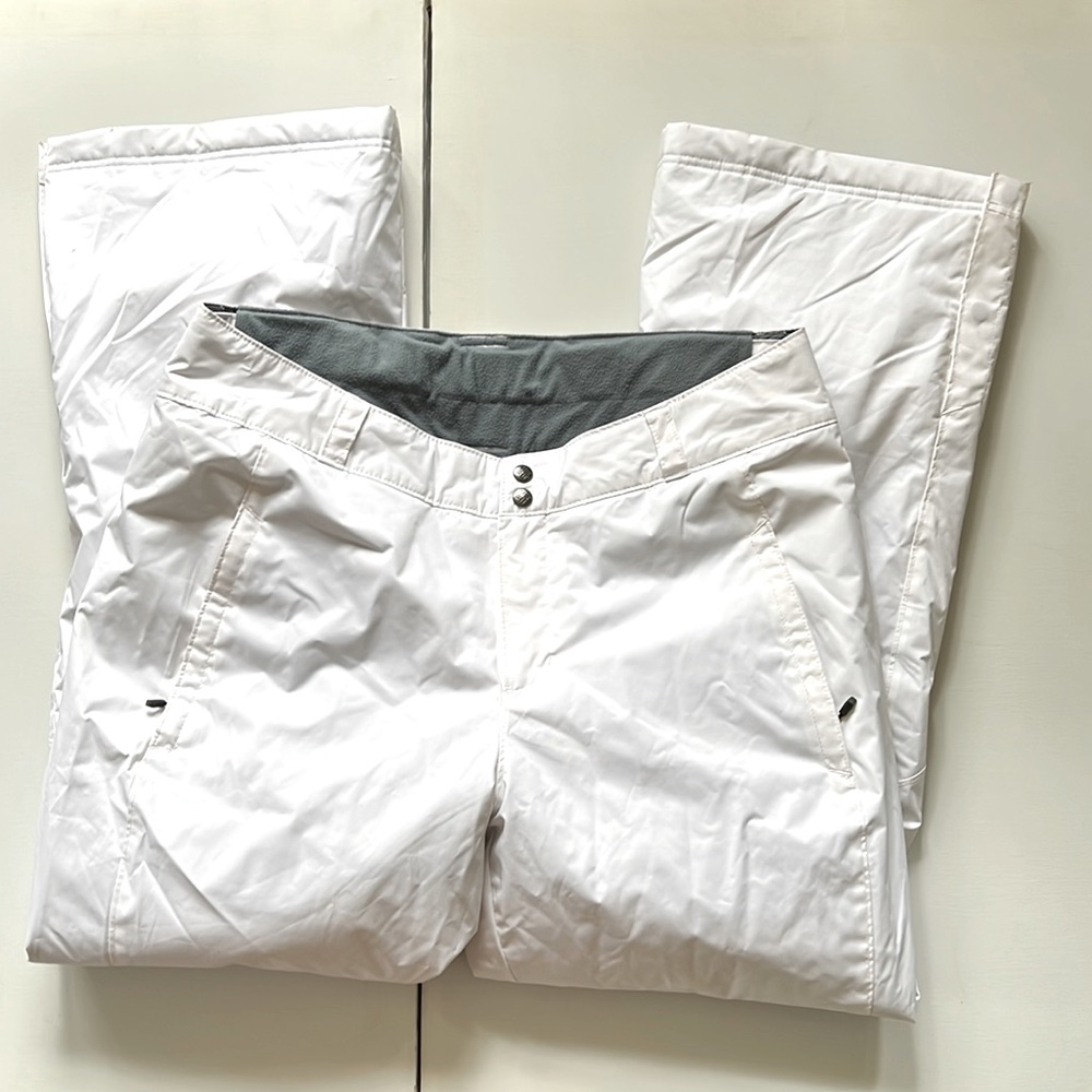 Columbia white ski pants size XL adjustable waist NWOT